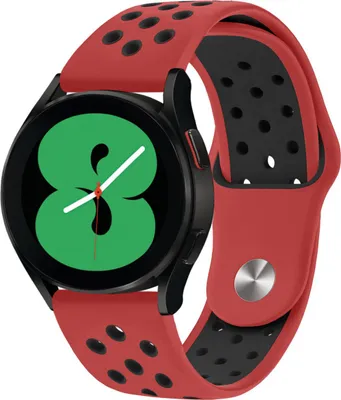 Image de imoshion Bandeau sportif en silicone - Connecteur universel 20 mm - Rouge et noir