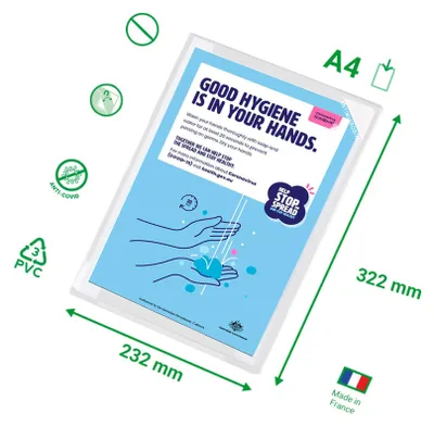 Imagen del producto de tarifold 194715 - 5 fundas autoadhesivas para documentos, sistema Kang easy clic, transparentes