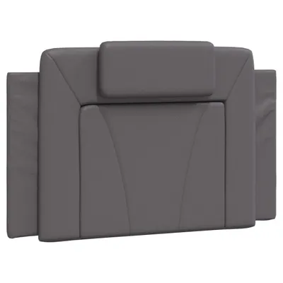 Image de Coussin de tête de lit Gris 80 cm similicuir