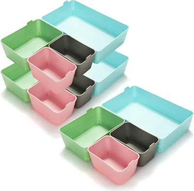 Produktbild von com-four® 12-teiliges Set Aufbewahrungsboxen - Organizer in verschiedenen Größen