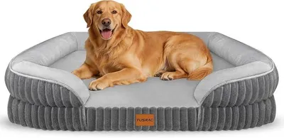 Imagen del producto de Cama ortopédica para perros, ideal para razas grandes, cojín lavable, dimensiones: 112x81x18 cm