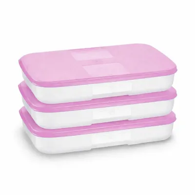 Produktbild von TUPPERWARE Kühlschrank System 650 ml lila (3) Behälter Frische-System