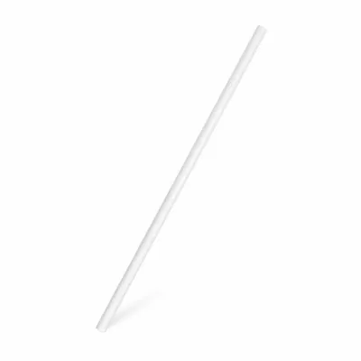 Produktbild von 250x Papiertrinkhalme gerade weiß 200 mm Ø 6 mm