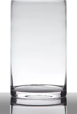 Produktbild von INNA-Glas Blumenvase Glas Sansa, Zylinder - rund, klar, 20cm, Ø 15cm - kleine vase - Tischvase