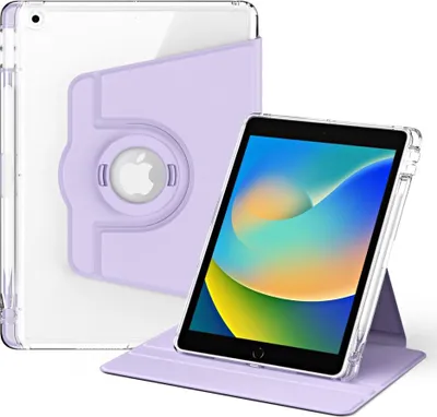 Produktbild von iPad 10.2 Hülle - 360° Rotating Folio Klapphülle mit Schlaf/Wach-Funktion - Violett