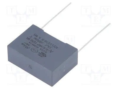 Obrázok produktu pre 1x Kondenzátor: 10 %, 22,5 mm, typ Y2, 150 nF, rozmery 26,5 x 10 x 18,5 mm, kód R413N315050T1K