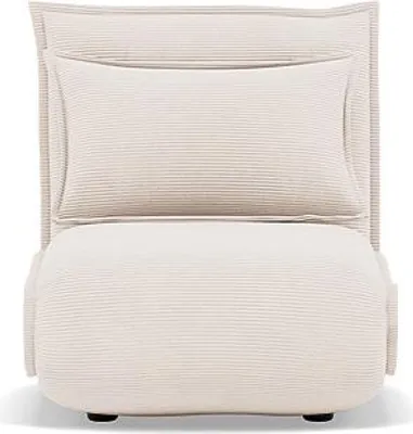 Image de Best Mobilier Candice - Banquette 1 place convertible clic-clac en velours côtelé , Beige