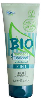 Produktbild von Bio-Gleitmittel für Massage, wasserbasiert, 2-in-1, 200 ml