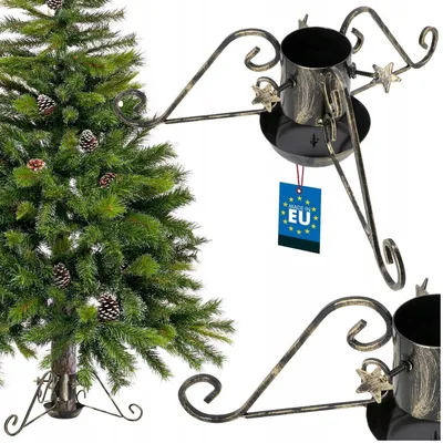 Produktbild von Christbaumständer Baumständer Weihnachtsbaumständer Tannenbaumständer Stahl Antikgold