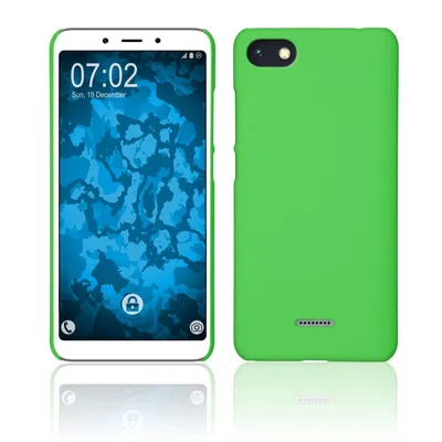 Produktbild von PhoneNatic Case kompatibel mit Xiaomi Redmi 6/6A - Hülle grün gummiert Hard-case Cover