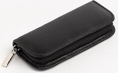 Produktbild von Hausapotheke 20 Globuli Gläser Leder (ohne Gläser) | Mini | OMEO® schwarz