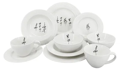 Image de service en porcelaine Croft Wild 10 pièces (assiettes, bols, tasses)