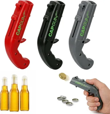 Imagen del producto de Juego de 3 abridores de botellas, en color rojo, gris y , para la cocina