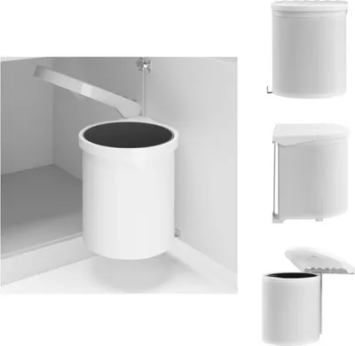 Produktbild von vidaXL Küchen-Einbau-Mülleimer Kunststoff 12 L -  Mülltonnen & Abfalleimer
