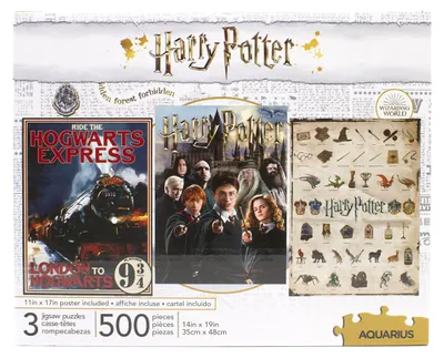 Obrázok produktu pre Sada 3 puzzle s motívmi Harryho Pottera, 500 kusov