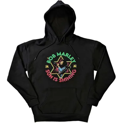 Immagine prodotto di Felpa con cappuccio Bob Marley Unisex: Sun Is Shining, medio, nero
