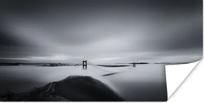 Produktbild von MuchoWow® Poster Brücke - Nebel - Landschaft - San Francisco 160x80 cm - Foto Poster