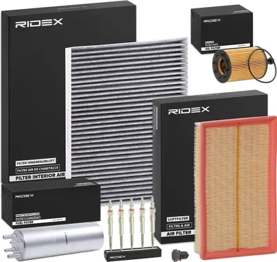 Produktbild von RIDEX Inspektionspaket Filterset für VW Transporter V Bus (7HB, 7HJ, 7EB, 7EJ, 7EF, 7EG, 7HF, 7EC) Multivan V (7HM, 7HN, 7HF, 7EF, 7EM, 7EN)