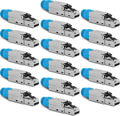 Produktbild von Netzwerkstecker Cat8 CAT8.1 RJ45 Stecker 16 Steckverbinder werkzeuglos geschirmt