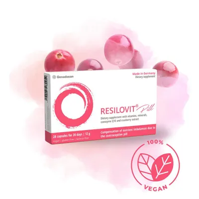 Immagine prodotto di Resilovit Pill 28 Capsule, Vitamine Minerali Coenzima Q10 Cranberry, Vegano