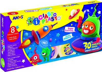 Produktbild von Ciastolina 8 Farben Amos IC8P