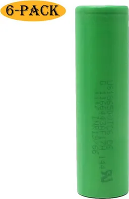 Produktbild von ZMC 6x US18650VTC6 Akkuzelle 3000mAh 30A Li-Ion 18,2x65mm Flachpol – Hohe Energiedichte & geringe Selbstentladung für E-Zigaretten, E-Bike, Werkzeuge