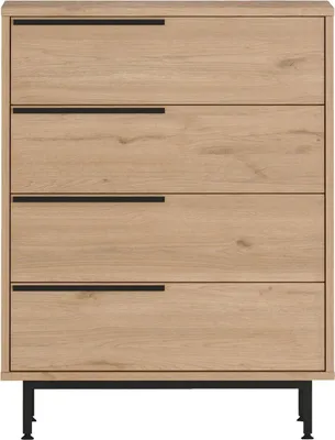 Immagine prodotto di Cassettiera a 4 cassetti Rebecca Mobili Maguey 95x75x44,5 Truciolare Ferro Marrone Grigio scuro Moderno