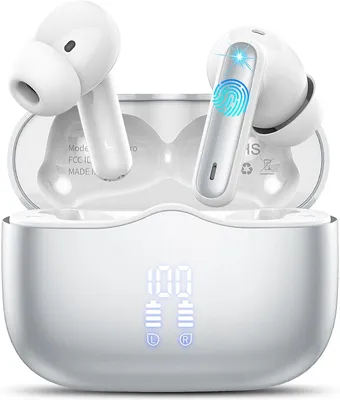 Produktbild von In-Ear-Bluetooth 5.4 mit 4 ENC Noise Cancelling Mics, HiFi Stereo 40Std Kabellose Kopfhörer, IP7 Wasserdicht In Ear Kopfhörer Kompatibel mit IOS