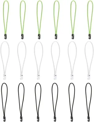 Produktbild von Famanu Elastische Spanbänder mit Haken (18 Stück) - Starke Bungee-Schnüre für Camping, Gepäck und Befestigung