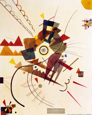 Obrázek produktu pro Wassily Kandinsky umělecký tisk obraz - Ringsum, 1924 (50 x 40 cm)