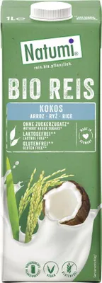 NAPÓJ RYŻOWO - KOKOSOWY BEZ DODATKU CUKRÓW BEZGLUTENOWY BIO 1 L - NATUMI