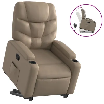 Produktbild von Relaxsessel mit Aufstehhilfe Cappuccino-Braun Kunstleder