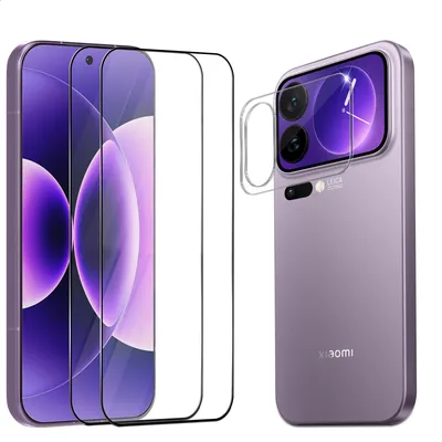 Zdjęcie produktu dla 2-pak Xiaomi 17 Pro Max Szkło ochronne na ekran & 1-pak ochrona obiektywu - Szkło hartowane 9H - Super jakość 3D