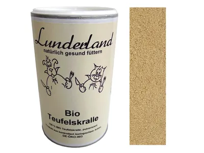 Produktbild von Lunderland BIO Teufelskralle 500g Einzelfuttermittel für Hunde + Katzen gemahlen und ohne weitere Zusätze