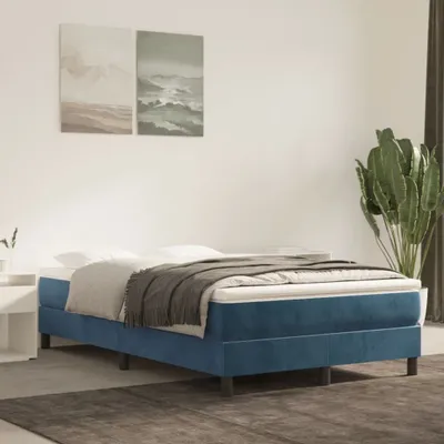 Produktbild von "2026 Promotion" BoxspringBettgestell moderne - Dunkelblau 120x200 cm - Samt - Polsterbett CC5692