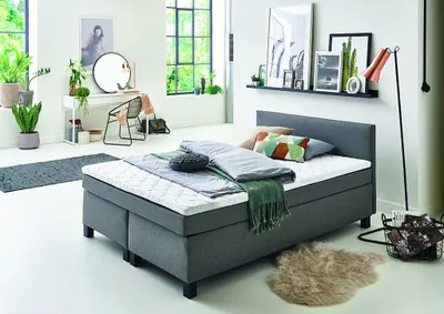 Produktbild von Sun Garden BX 1480 Philly Boxspringbett Holzwerkstoff/Stoff mit Federkernmatratze