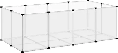 Obrázek produktu pro vidaXL Klec pro malá zvířata Transparentní 144x74x46,5 cm PP a ocel