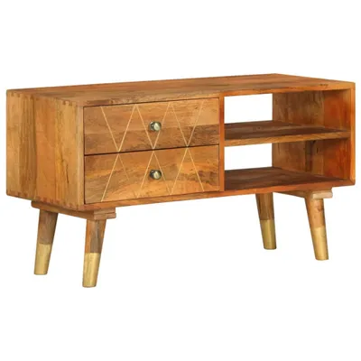 Zdjęcie produktu dla Szafka pod TV, 85 x 35 x 47 cm, lite drewno mango