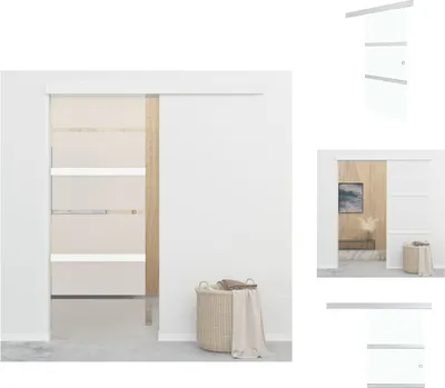 Produktbild von vidaXL Schiebetür mit Softclose ESG-Glas und Aluminium 76x205 cm - Türen