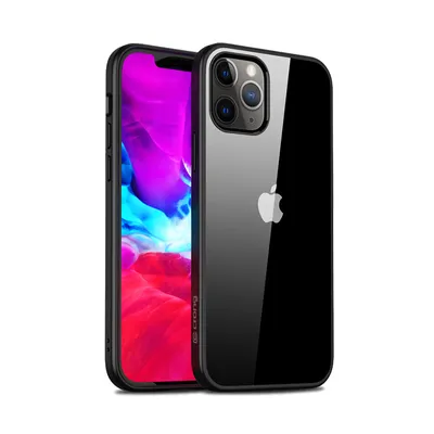 Produktbild von Crong Clear Cover - iPhone 12 Pro Max Hülle (Schwarz)
