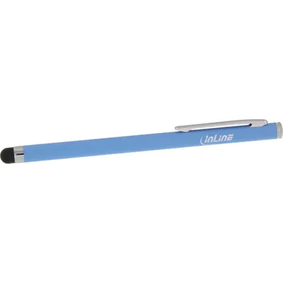 Produktbild von InLine Stylus, Stift für Touchscreens von Smartphone und Tablet, blau, Blau, Aluminium, 9 g, 6 mm, 1 Stück(e), 49 mm