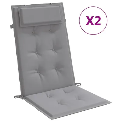 Produktbild von Hochlehner-Auflagen 2 Stk. Grau Oxford-Gewebe