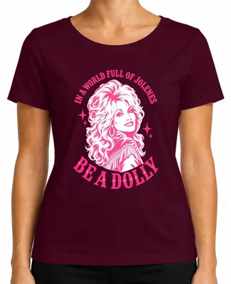 Obrázok produktu pre Tričko "A World Full Of Jolenes Be A Dolly Country Musik Cowgirl", farba: bordová, veľkosť: L