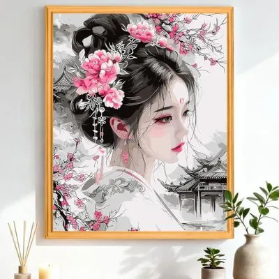 Zdjęcie produktu dla Malowanie po numerach dla dorosłych kobieta 40X50 cm zestaw DIY