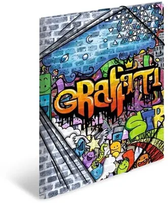 Produktbild von Kinder A3 Mappen Set, 3-teilig, elastisch, Kunststoff, Graffiti Design