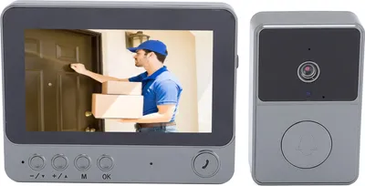 Obrázek produktu pro Videointerkom, 2,4G duplex bezdrátový, s displejem a vyzváněním, pro zabezpečení domácnosti