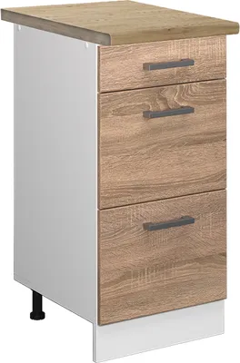 Immagine prodotto di Mobiletto base per cucina Vicco R-Line Sonoma 40 cm con cassetti, PL Rovere, Model 45542