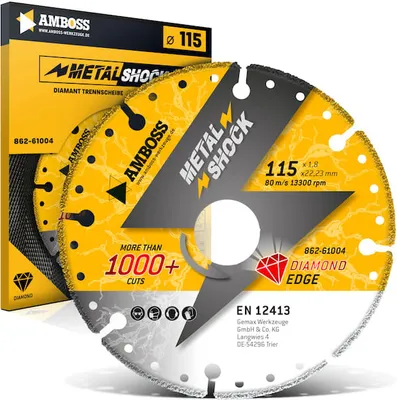 Produktbild von Amboss Metal Shock 1000+ - Diamant Trennscheibe 115 x 1,8 x 22,23 mm