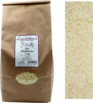 Produktbild von Lunderland Bio Hirseflocke 1kg für Hunde und Katzen