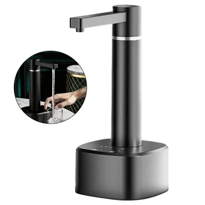 Produktbild von Automatische Wasserpumpe – 3 Modi, 360° drehbar, Wiederaufladbarer Universal-Wasserkrugspender, Benutzerfreundlich, Schwarz